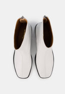 Bottines À Talons - Cuir Lisse Blanc - Coralie