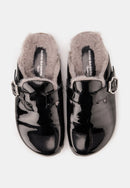 Mules - Cuir Brillant Noir - Dakota