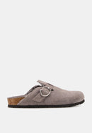 Mules - Cuir Suede Gris - Dakota