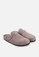 Mules - Cuir Suede Gris - Dakota
