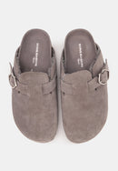 Mules - Cuir Suede Gris - Dakota