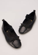 Ballerines À Brides - Cuir Noir - Félicie