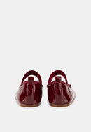 Ballerines À Brides - Cuir Rouge - Félicie