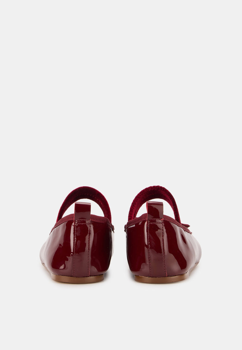 Ballerines À Brides - Cuir Rouge - Félicie