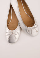 Ballerines - Cuir Métallisé Silver - Félice