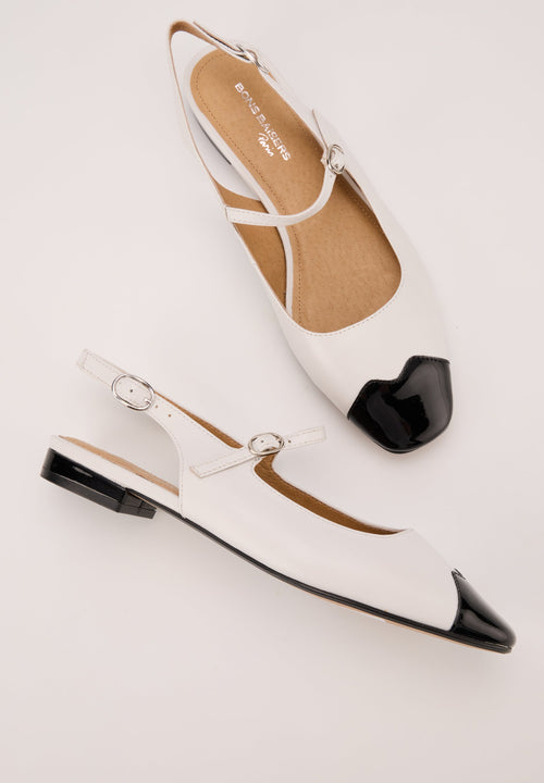 Slingbacks - Cuir Lisse Blanc - Héloïse