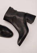 Bottines À Talons - Cuir Lisse Noir - Lennie