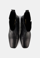 Bottines Western - Cuir Brillant Noir - Nour