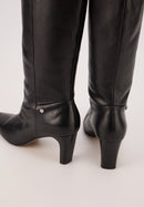 Bottes À Talons - Cuir Lisse Noir - Paola