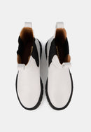 Bottes Crantées- Cuir Lisse Blanc - Patti