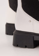 Bottes Crantées- Cuir Lisse Blanc - Patti