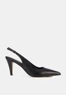 Escarpins Ouverts - Cuir Noir - Tina