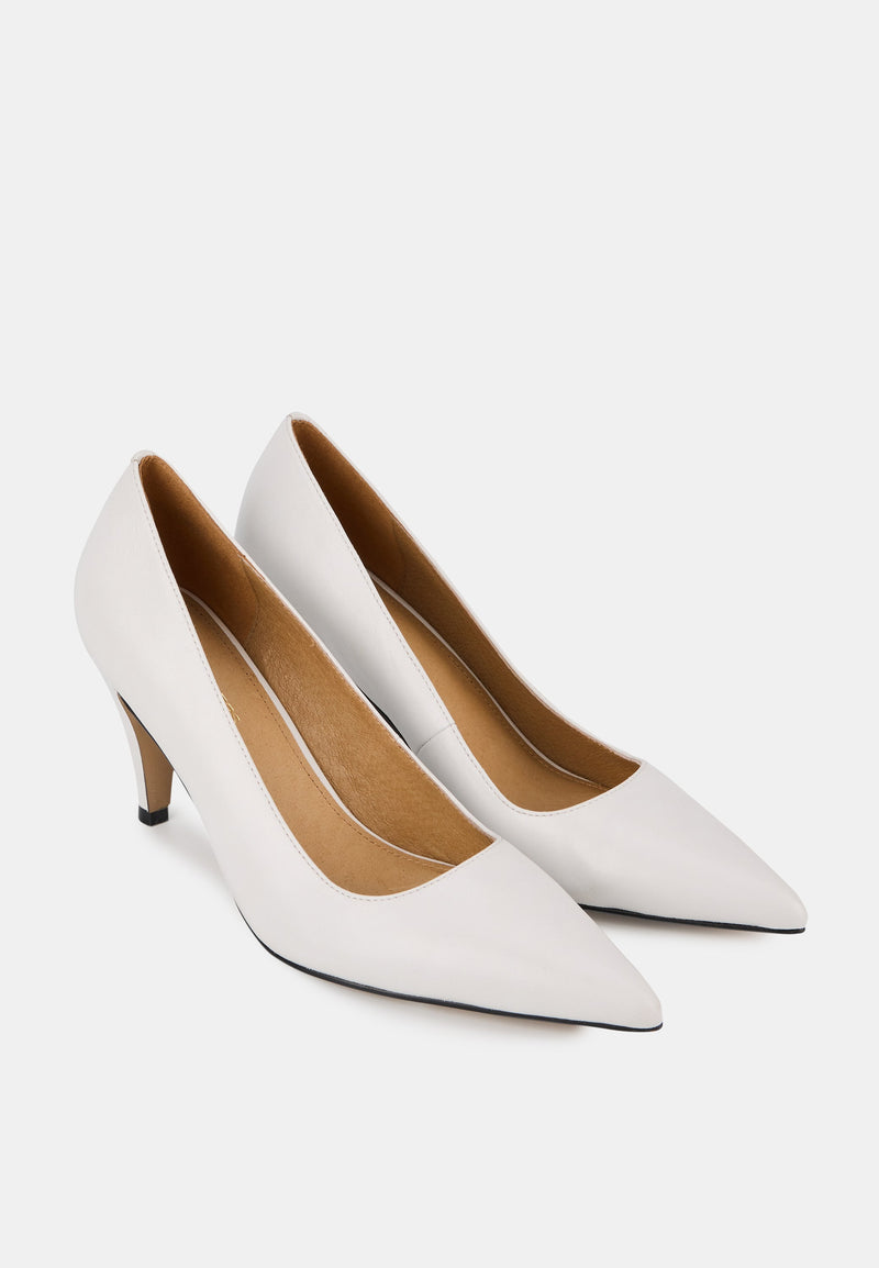 Escarpins - Cuir Lisse Blanc - Tyra