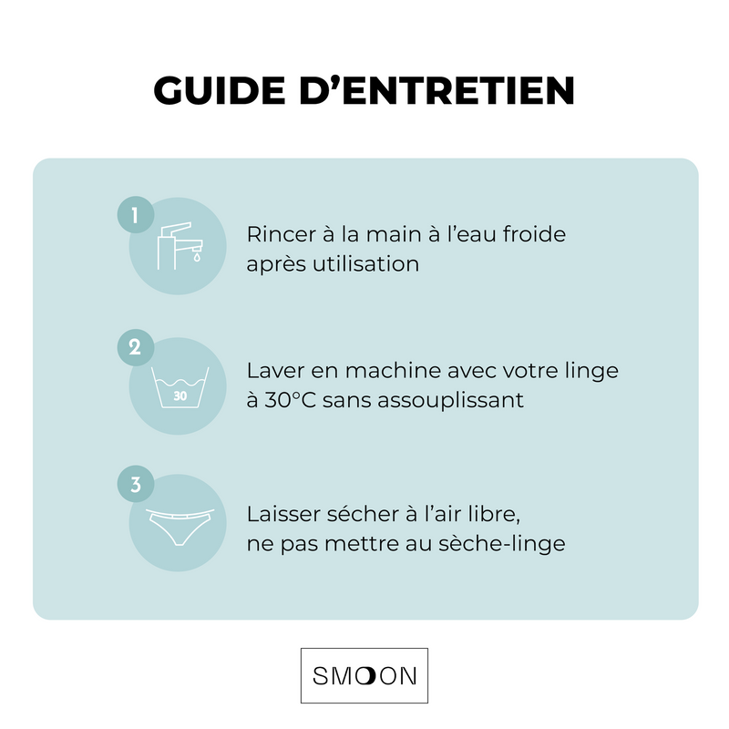 Lot 2 Coloris - Culotte Menstruelle - Flux Moyen