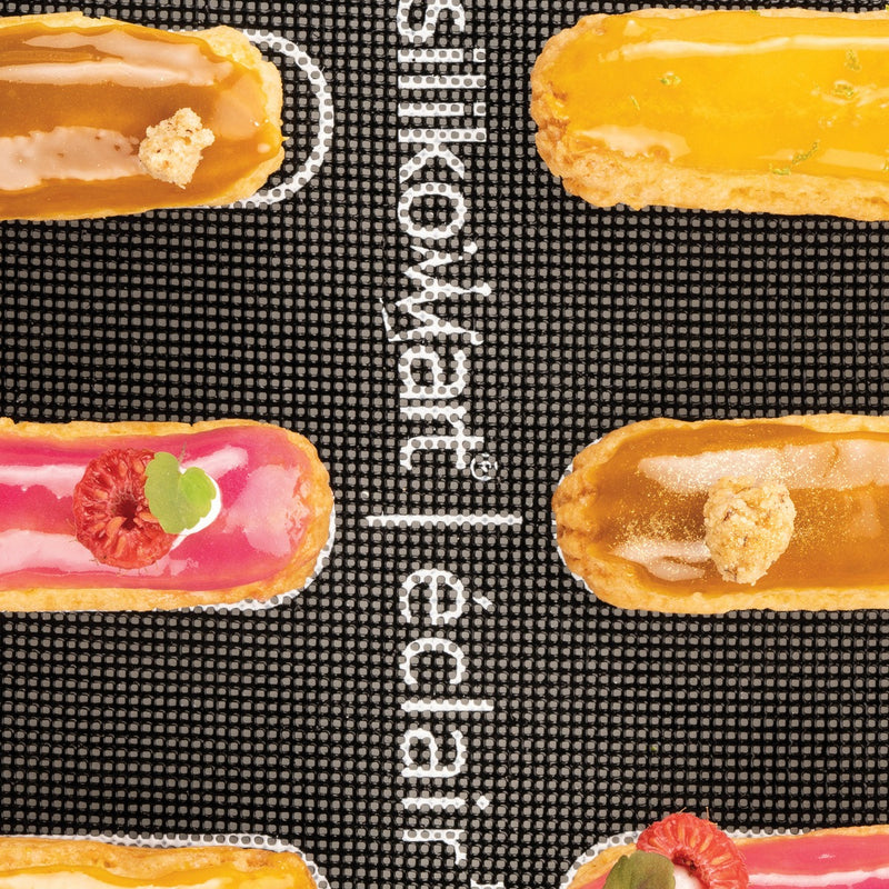 Air Mat Eclair & Choux - Tapis En Silicone Micro-Perforé Et Fibre En Verre - Noir Et Rouge