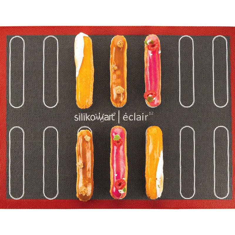 Air Mat Eclair & Choux - Tapis En Silicone Micro-Perforé Et Fibre En Verre - Noir Et Rouge