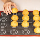 Air Mat Eclair & Choux - Tapis En Silicone Micro-Perforé Et Fibre En Verre - Noir Et Rouge