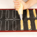 Air Mat Eclair & Choux - Tapis En Silicone Micro-Perforé Et Fibre En Verre - Noir Et Rouge