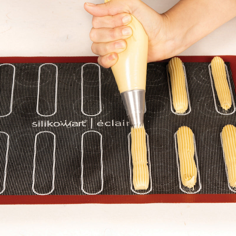 Air Mat Eclair & Choux - Tapis En Silicone Micro-Perforé Et Fibre En Verre - Noir Et Rouge