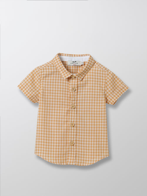 Cyrillus - Chemise Vichy - Jaune Moyen Carreaux - Bébé