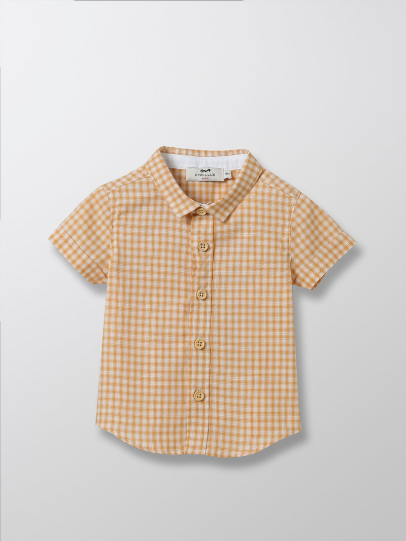 Cyrillus - Chemise Vichy - Jaune Moyen Carreaux - Bébé