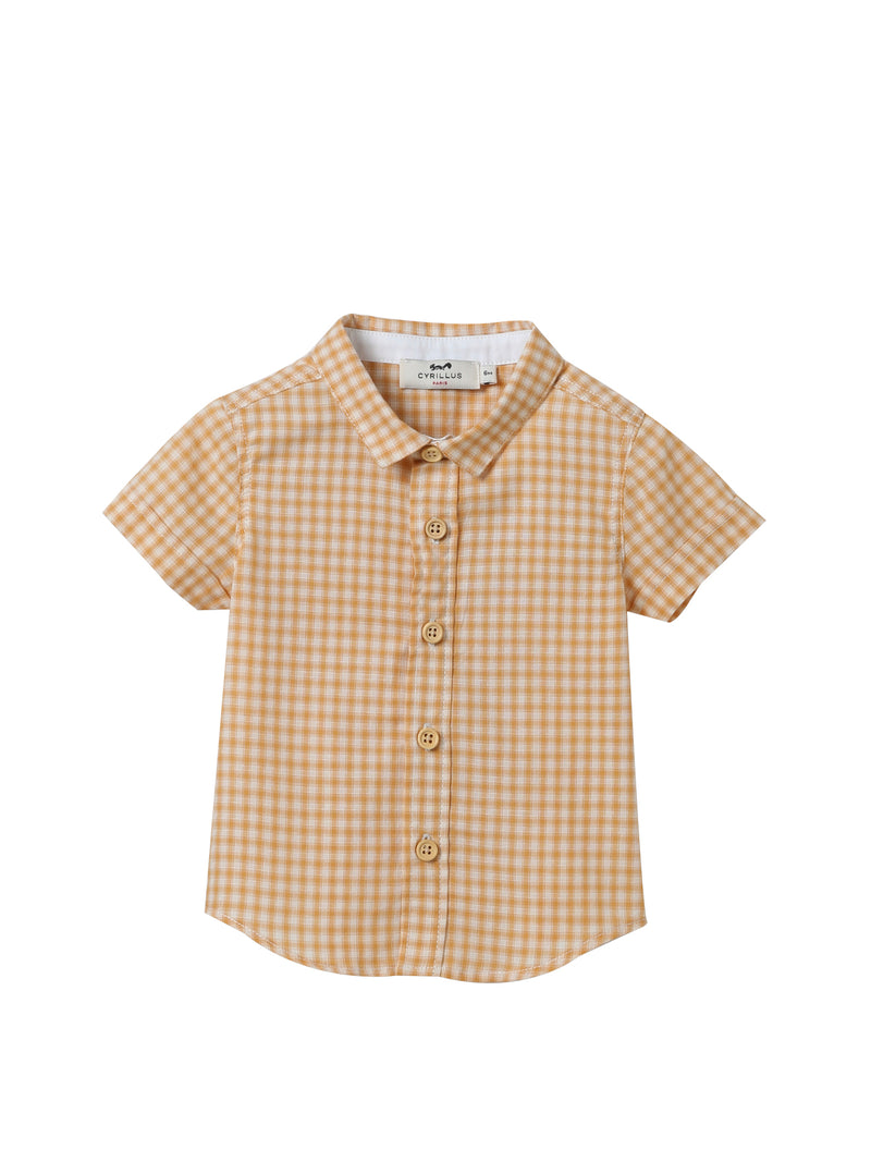 Cyrillus - Chemise Vichy - Jaune Moyen Carreaux - Bébé