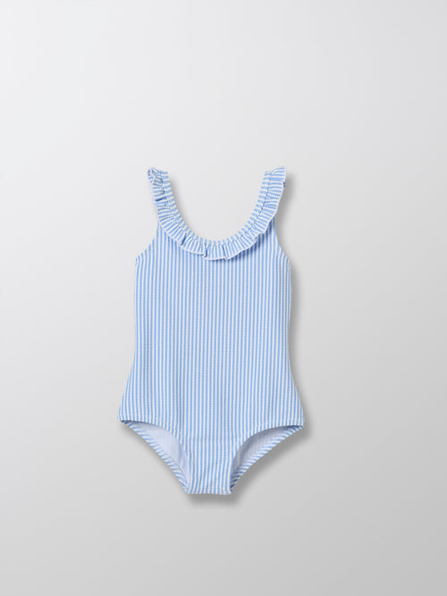 Cyrillus - Maillot De Bain - Bleu Clair Raye - Bébé