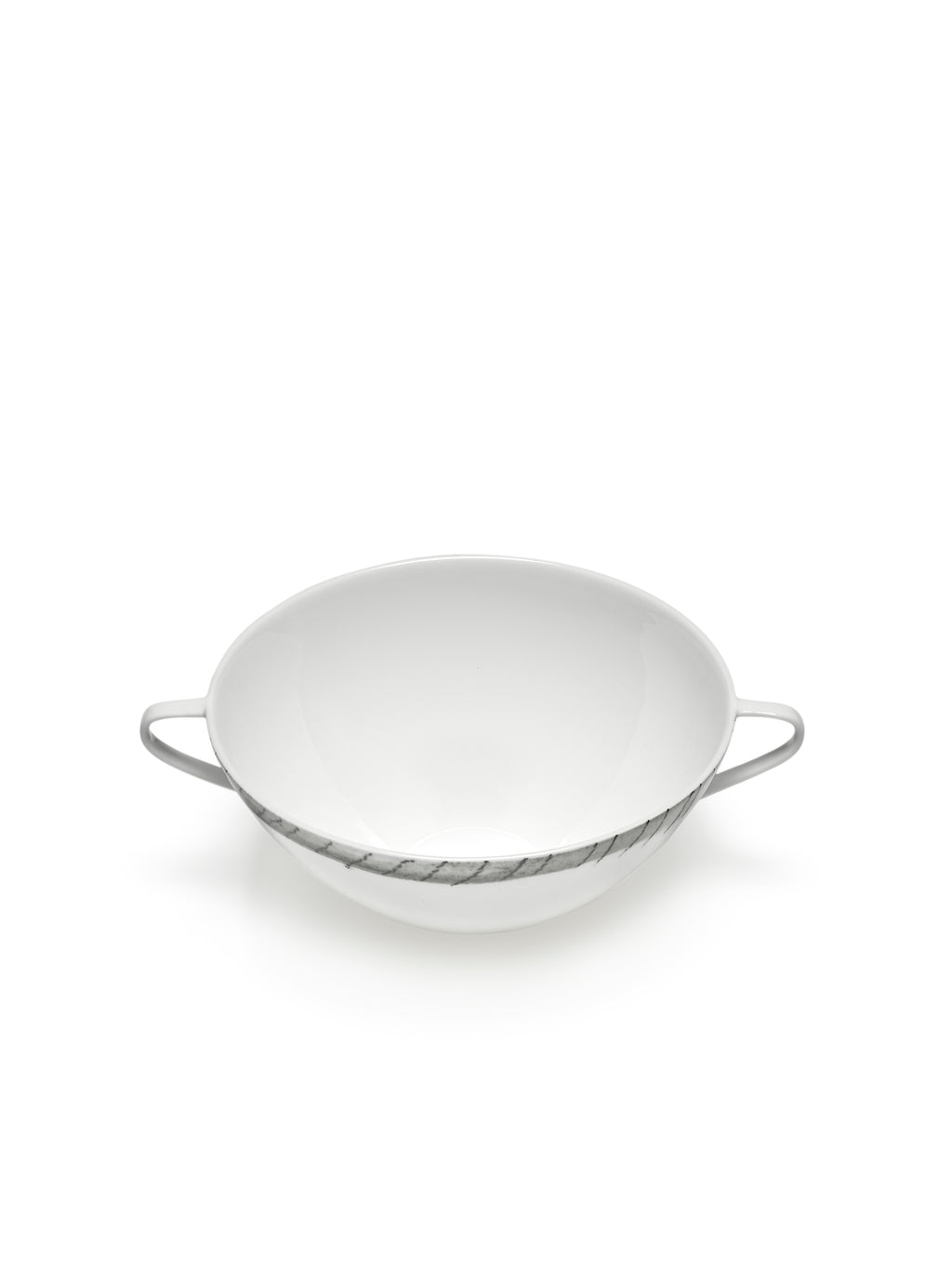 Midnight Flowers - Lot De 2 Consommés - Porcelaine Bone China - Fiore Rosa