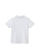Polo Piqué - Blanc Moyen Uni - Bébé