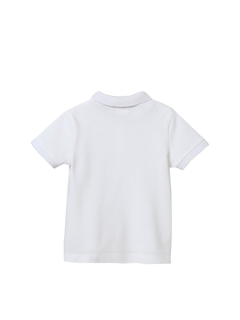 Polo Piqué - Blanc Moyen Uni - Bébé