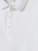 Polo Piqué - Blanc Moyen Uni - Bébé