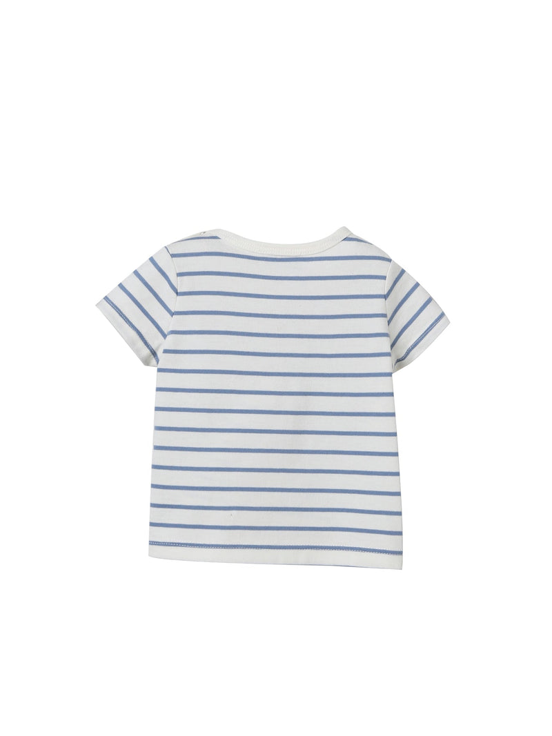 Mc Striped Tshirt - Medium Blue Striped - Baby