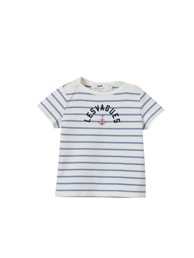 Mc Striped Tshirt - Medium Blue Striped - Baby