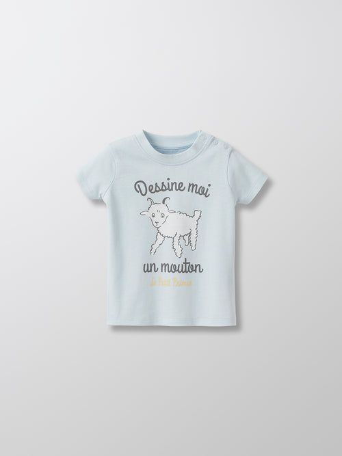 Cyrillus - T-shirt  Petit Prince - Bleu Clair Uni - Bébé