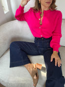 Maille En Laine Léonie - Fuschia