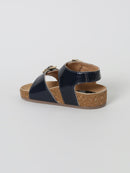Sandalia Doble Hebilla - Liso Azul Oscuro - Bebé