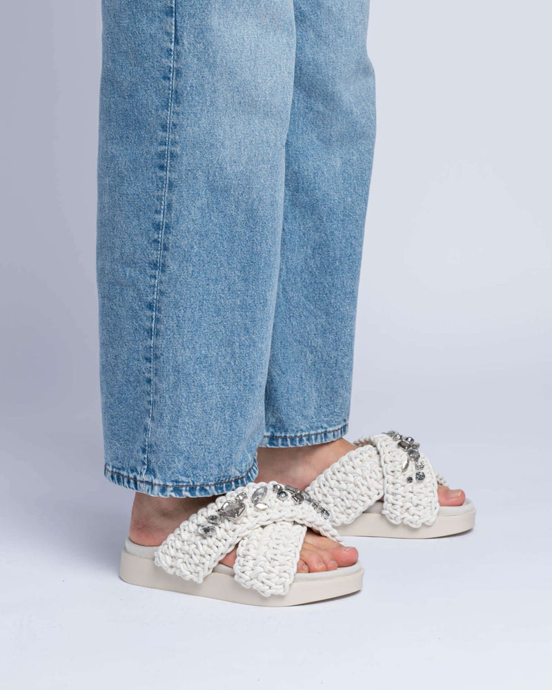 Sandales Woven Stones Platform - True White