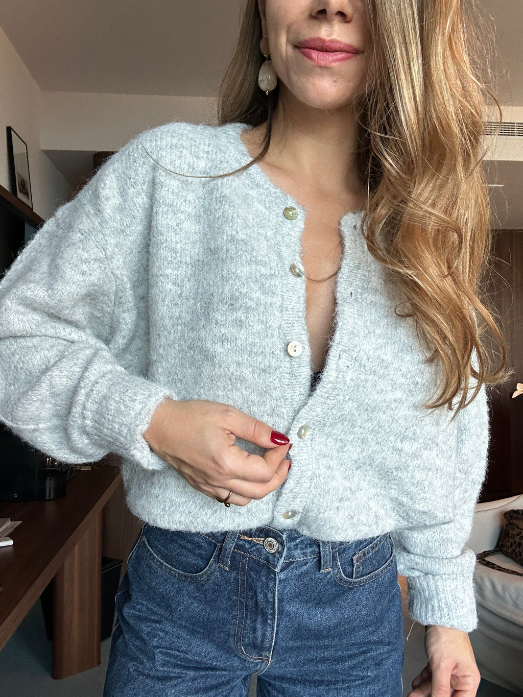 Cardigan Charlie gris clair