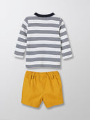 Set - Dark Blue Striped - Baby