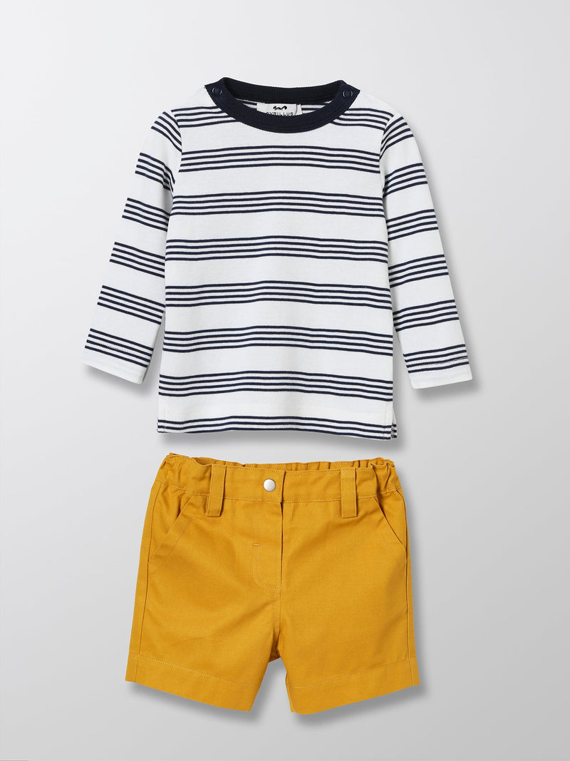 Set - Dark Blue Striped - Baby