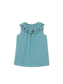 Robe Grand Col - Bleu Moyen Uni - Bébé