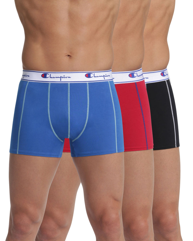 Pack De 3 Boxers Champion - Bleu, Noir, Rouge.