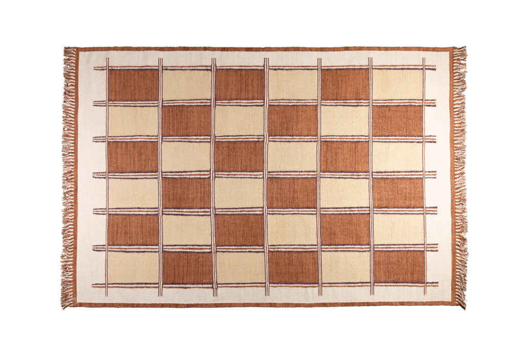 Gambit - Rug - Cotton - Beige/Terracotta