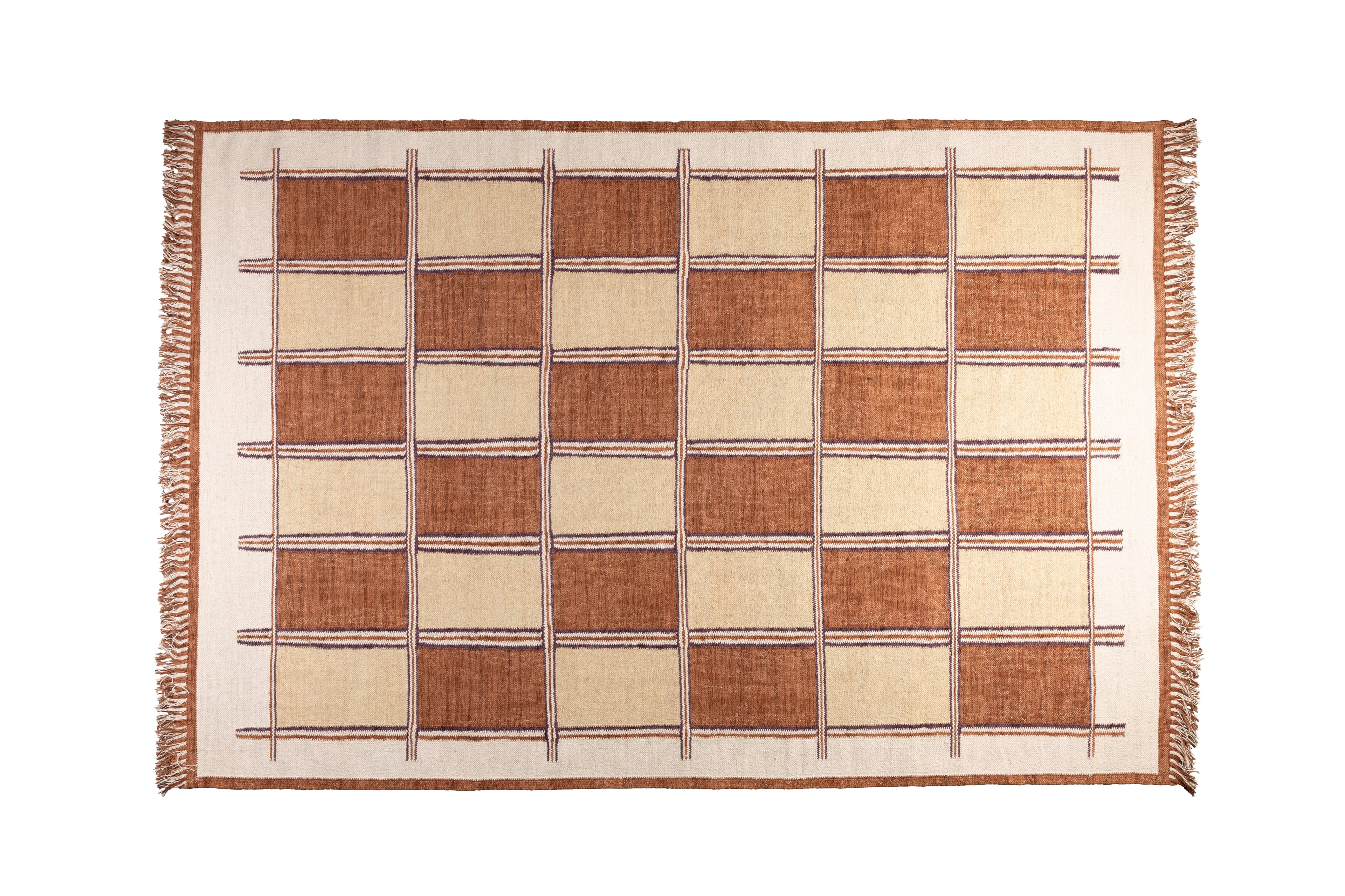 Gambit - Rug - Cotton - Beige/Terracotta