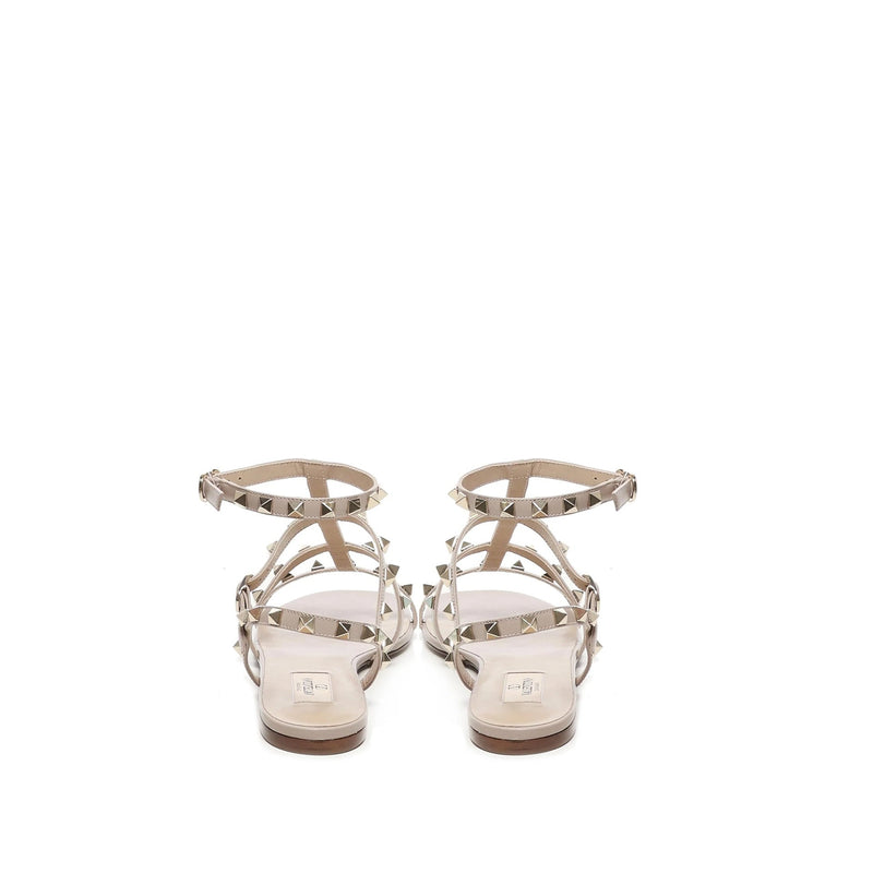 Sandales - Valentino Garavani Rockstud Flat - Beige