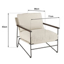 Sillón - Gaston - Marrón - Negro - Blanco