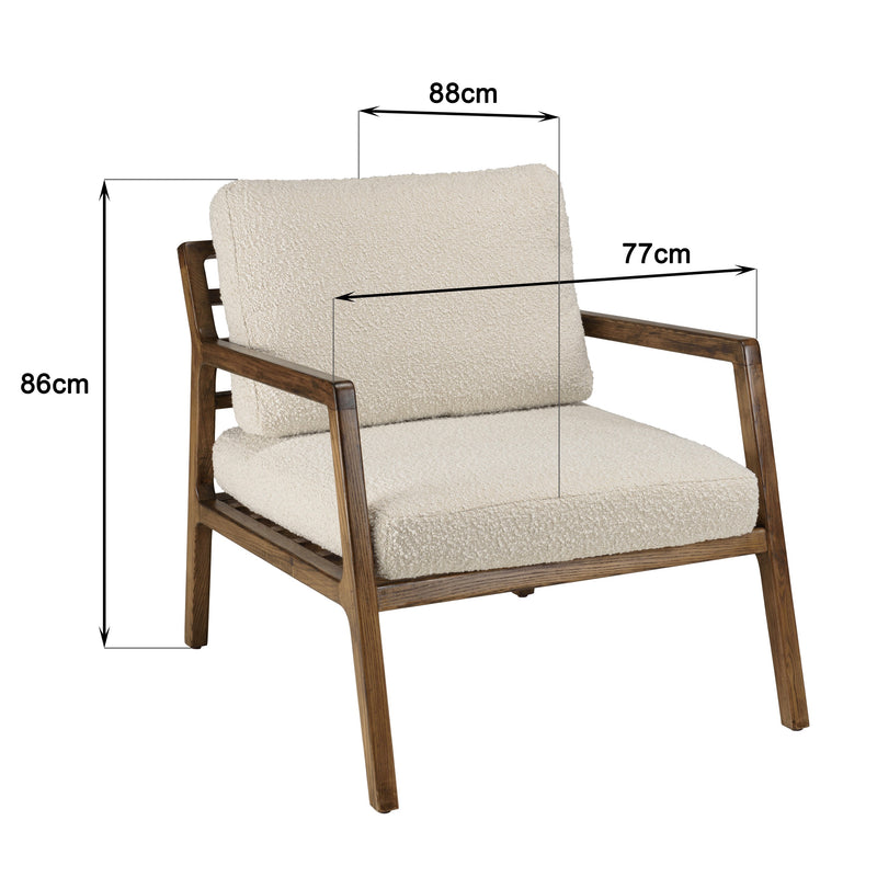 Sillón - Gaston - Marrón - Blanco