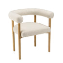 Mesa Silla Y Sillón - Gaston - Madera Clara - Blanco