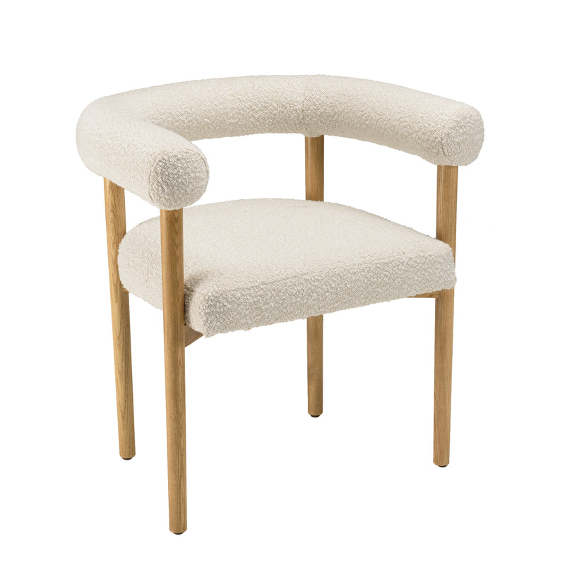 Mesa Silla Y Sillón - Gaston - Madera Clara - Blanco