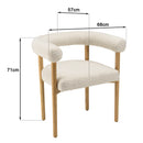 Mesa Silla Y Sillón - Gaston - Madera Clara - Blanco